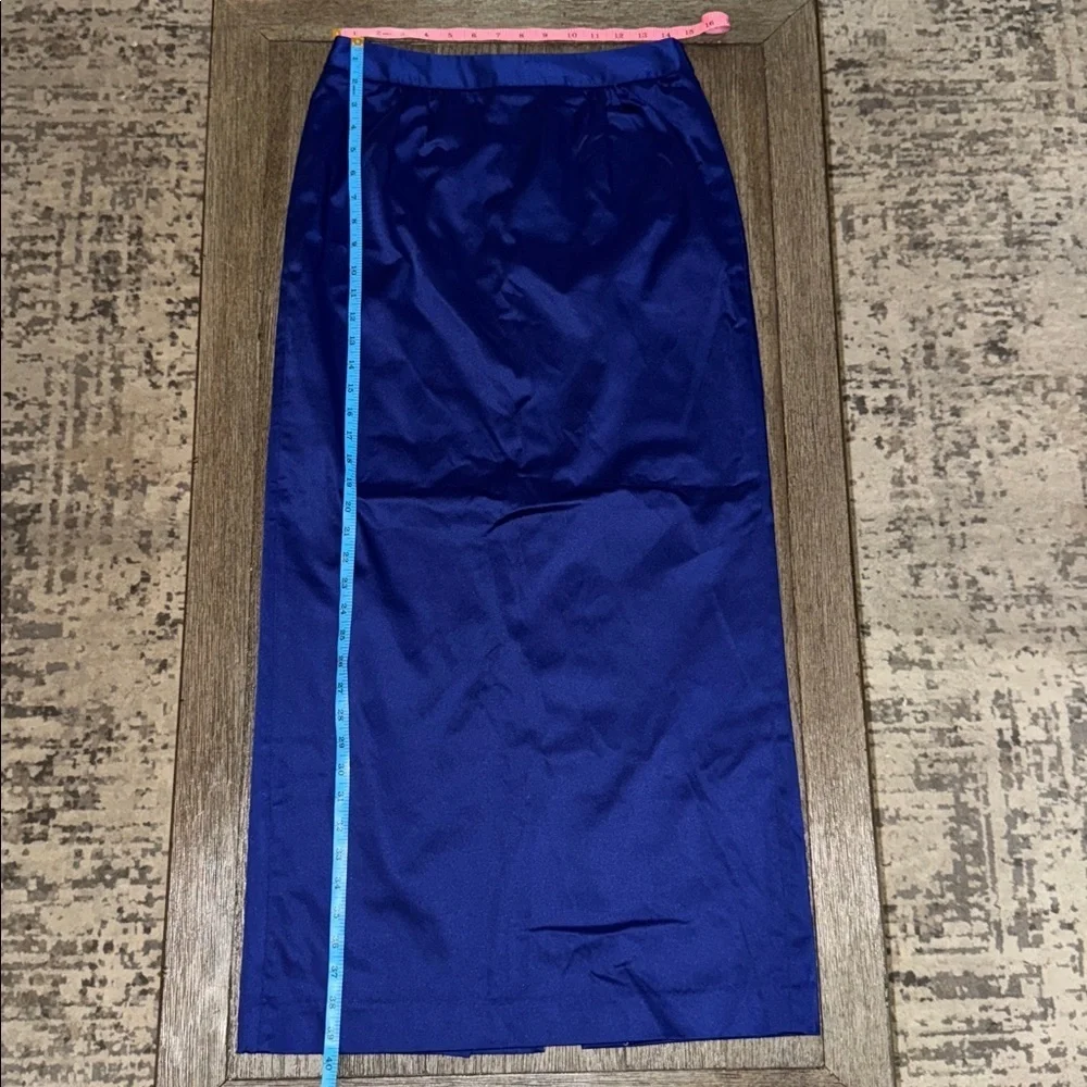 Talbots Royal Blue Duchesse Satin Maxi Skirt